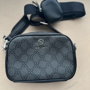Nine West Black Patterned Belt Bag